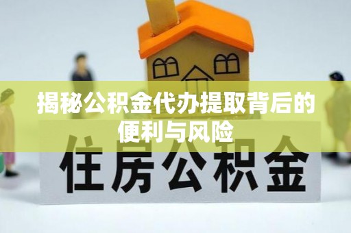 小店揭秘公积金代办提取背后的便利与风险