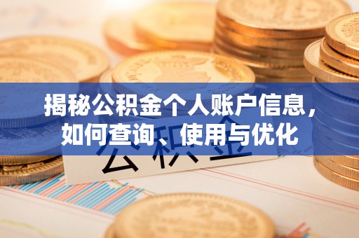 小店揭秘公积金个人账户信息，如何查询、使用与优化