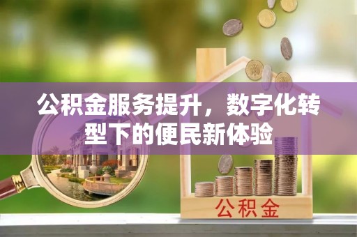小店公积金服务提升，数字化转型下的便民新体验